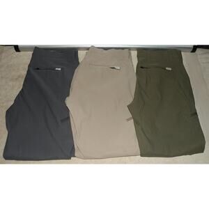 Lot 3 Orvis Men’s Nylon Blend Hiking Pants 34 x 29 Gray Tan Green Stretch